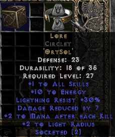 Lore Runeword in Circlet